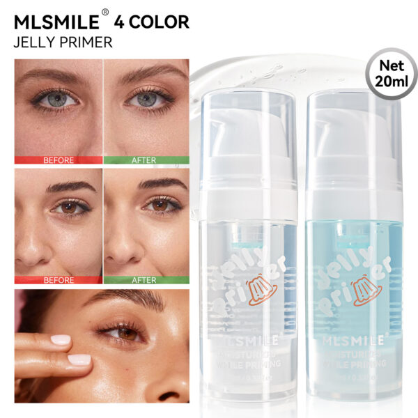 4-Color Hydrating Primer Gel – Infused with Hyaluronic Acid, Smoothing & Plumping Base for Flawless Makeup