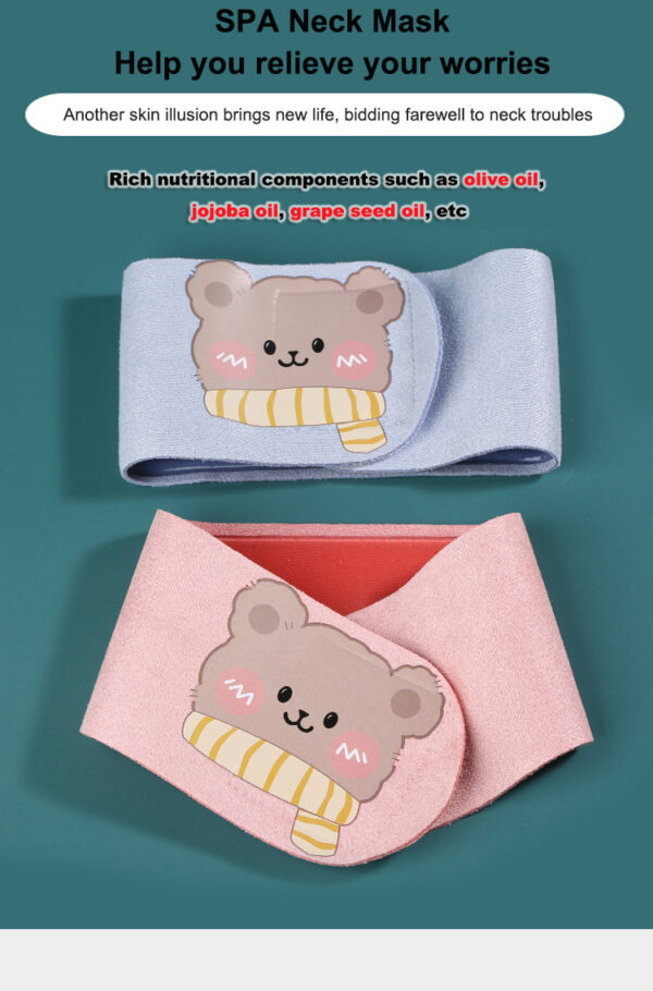 Silicone Neck Wrinkle Pads with Strap – Reusable Anti Aging Masks – Prevent Wrinkles & Neck Lines, Moisturizing Gel Neck Wrap – Cotton Surface, Leak Proof Design,